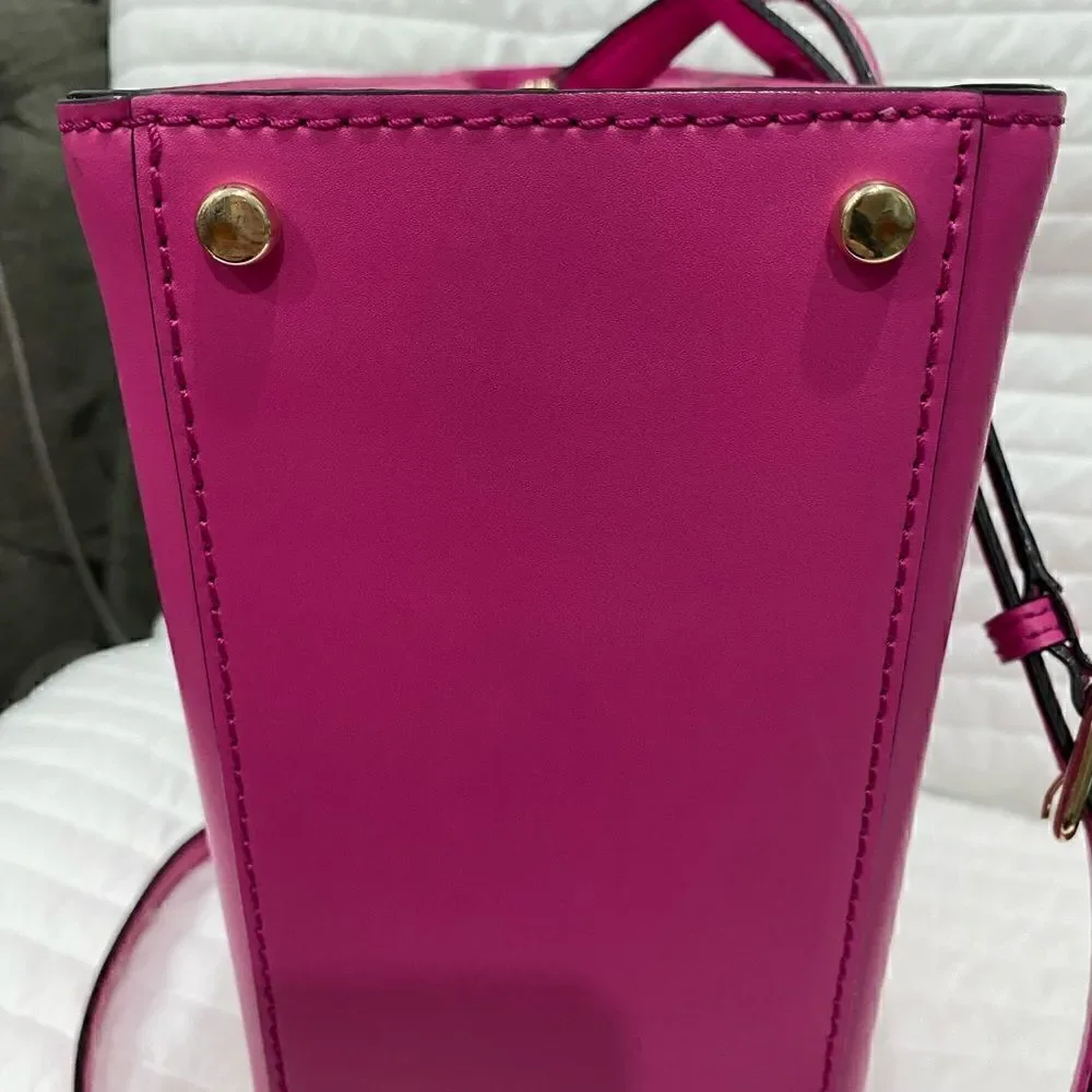 Kate Spade Doris Fuschia Pink Leather Hobo Bag